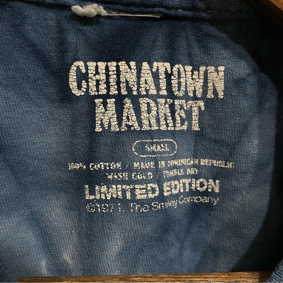 Chinatown Market Tie Dye Smiley Basketball T Shirt Limited Edition Small 17.5x25 - Picture 4 of 4